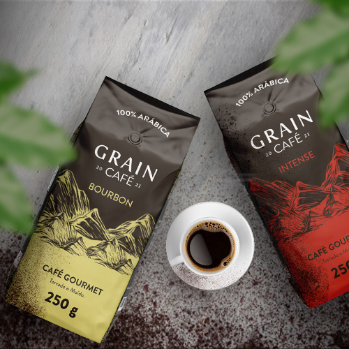Embalagem grain café